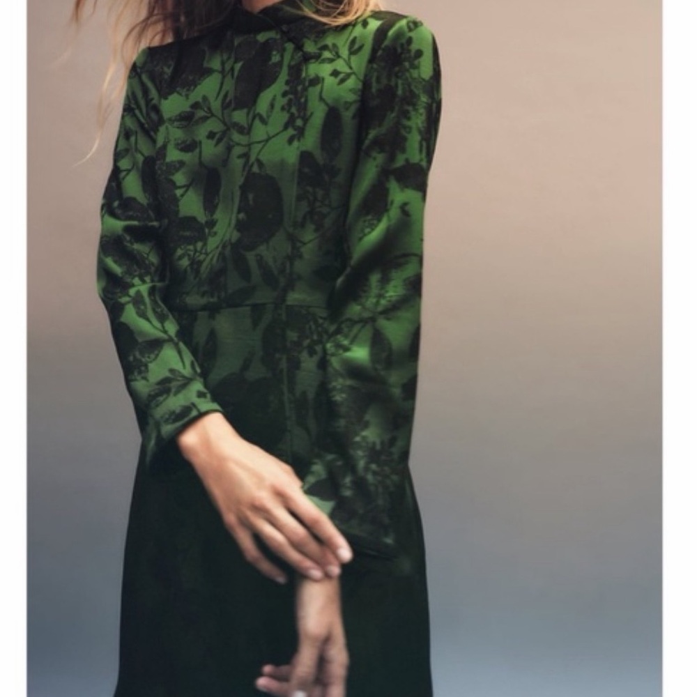 Zara Green Floral Dress